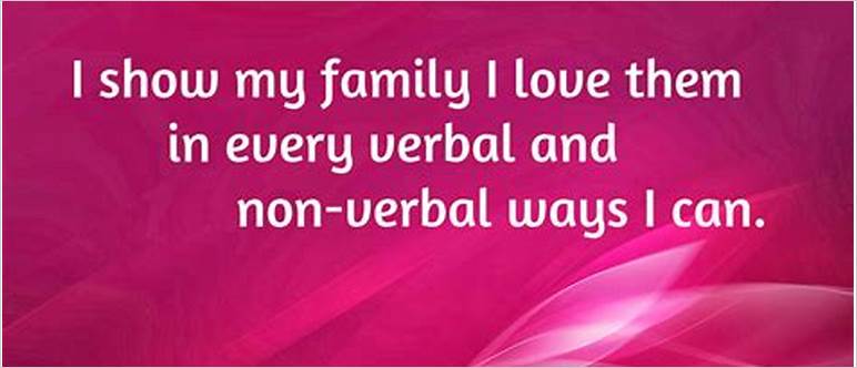 Affirmations about family